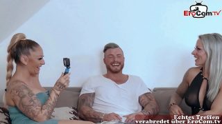 German port milf at anal threesome ffm with tattoo