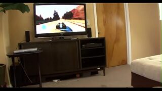 Sexy brunette teen likes the smack of a giant palpitating shaft