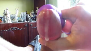 sperm flows from the penis – slow motion
